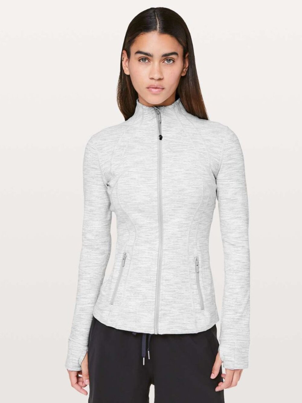 GORGEOUS LULULEMON DEFINE GREY AND WHITE JACKET SIZE 4